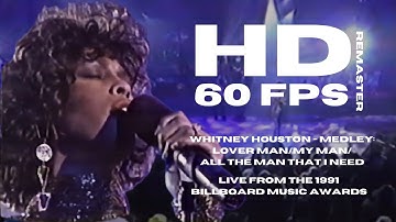 [HD]Whitney Houston - Medley: Lover Man/My Man/All The Man - Live at The 1991 Billboard Music Awards