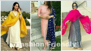 Simple suit with contrast dupatta Outlet