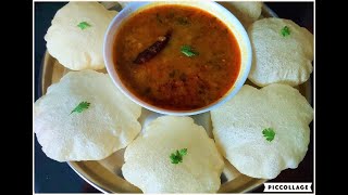 Crispy Rava Poori n Street Style Spicy Aloo Masala | Sooji Poori, Sooji Puri | Potato Masala Curry