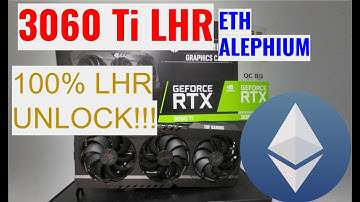 Dual mining ETH + ALEPHIUM LHR 100% unlock RTX 3060ti ASUS TUF Overclock gpu mining settings