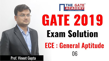 GATE 2019 Answer Key - Paper Analysis for ECE | General Aptitude - 06