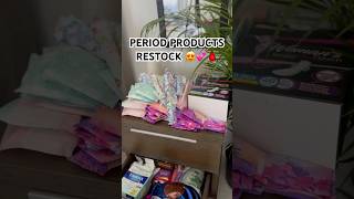 Period hygiene products restock for girls💕🩸 #shorts #feminine#hygiene #periods  #youtubeshorts