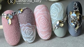 Roses Nail Art|Roselline Nail Art|Wedding Nail Art|Bride Nails|Unghie Sposa|Modelones ❤️|Born Pretty