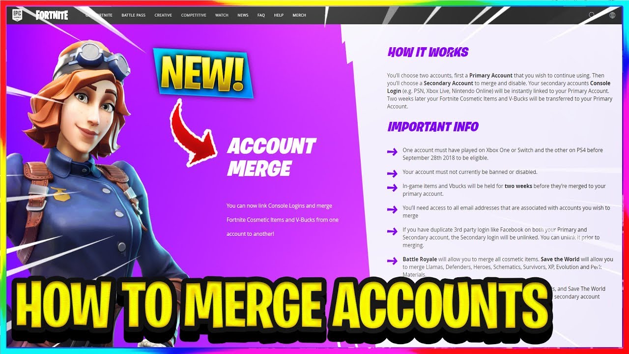 *NEW* HOW TO MERGE ACCOUNTS AND WHAT CAN BE MERGED IN FORTNITE