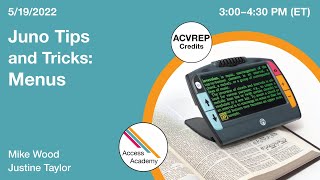 Juno Tips and Tricks: Menus