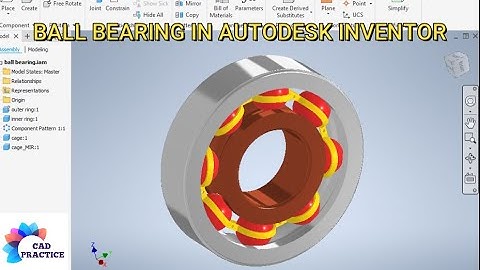 Ball Bearing Assembly in Autodesk Inventor || Inventor assembly Tutorials || Inventor 3d Cad Basics