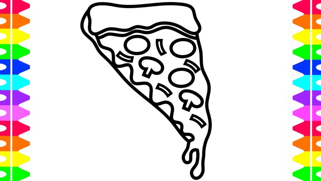 How To Draw Pizza How To Color Pizza Coloring Videos For -4700