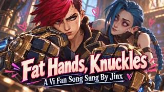 Jinx Teases Vi About Her Giant Hands | FAT HANDS, KNUCKLES - Arcane Jinx and Vi Song screenshot 3