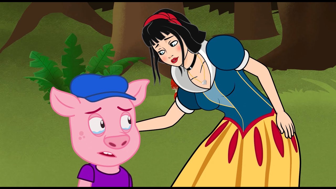 Branca de Neve e os 7 Anões | Série Episódio 12 - O Porquinho | desenho animado com Os Amiguinhos
