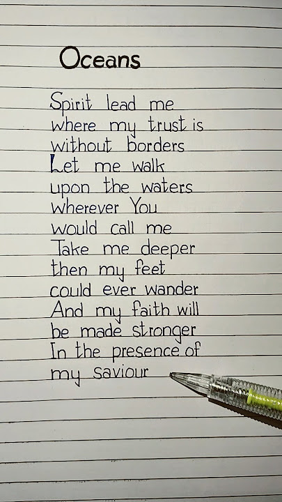 Oceans (Where Feet May Fail) ~ Song by ~ Hillsong UNITED