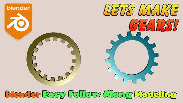 Blender, Super easy gears, two ways to model