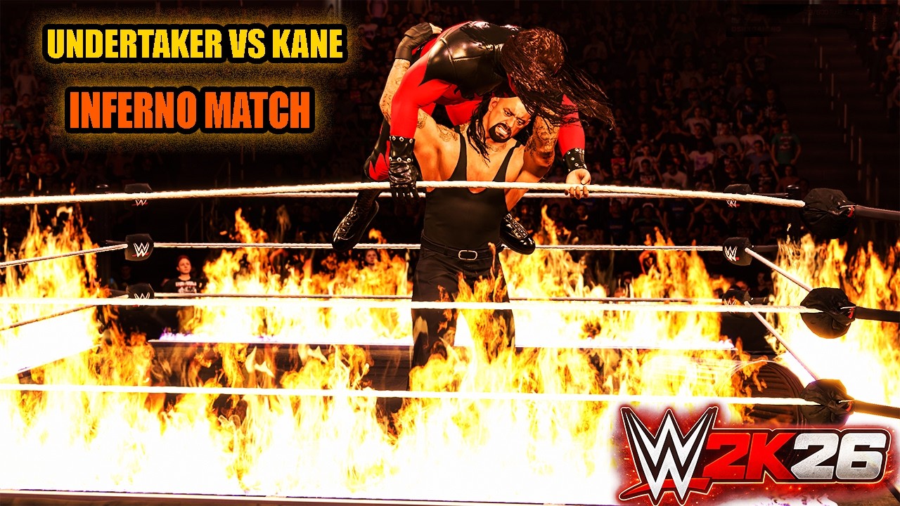 Андертейкер против Кейна 🔥 Адский матч - Геймплей WWE 2K26 WrestleMania