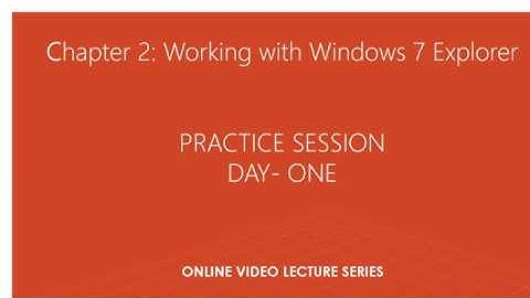 Practice Session-3 (Class IV) (13.05.2020) Computer Science- Working with Windows 7 Explorer