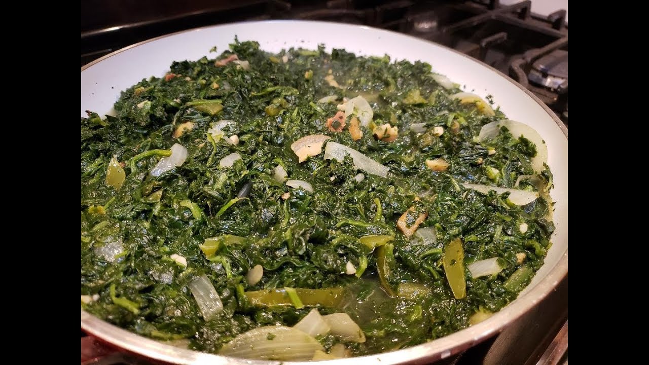 Cooking Salt Pork And Spinach!