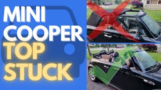 Mini Cooper Convertible Top is Stuck - How To Fix by Hindsight 101 46,627 views 1 year ago 2 minutes, 4 seconds