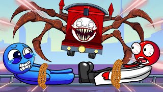 Мульт CHOO CHOO CHARLES vs THOMAS Mario Rainbow Friends Roblox Rainbow Friends Animation