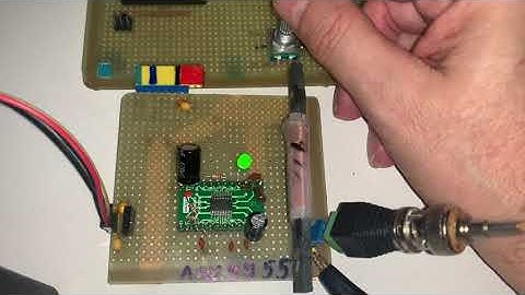 AKC6955 based receiver controlled by standalone ATmega 328 with LCD16x2