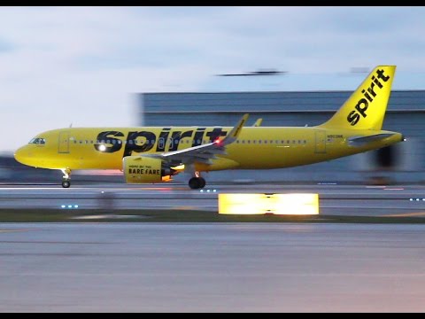 spirit a320neo take off dtw youtube