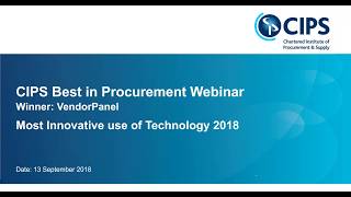 VendorPanel  - CIPS Best in Procurement 2018 - 13 Sep