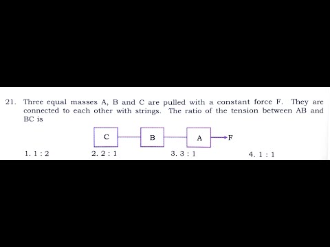 Three equal masses