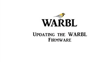 Updating the WARBL Firmware