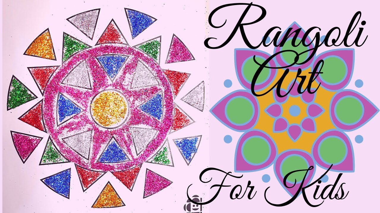 Origami Rangoli Art for Kids | How to make #Decorative Rangoli art for