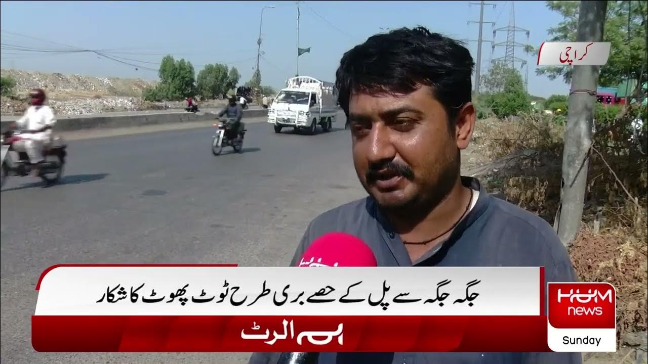 Jam Sadiq Bridge Damaged Flyover Karachi KMC Karngi Crossing