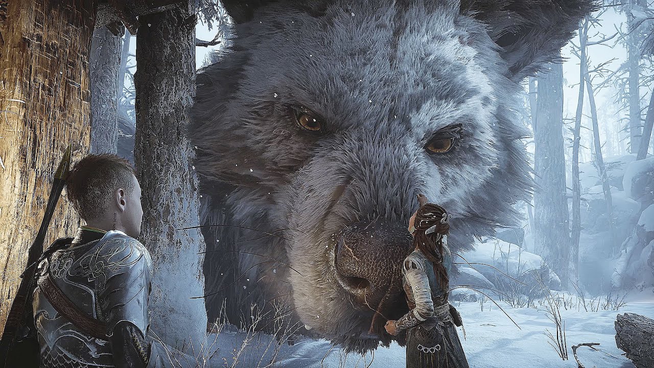 Fen Being a Good Doggo | God of War Ragnarok all Fenrir Scenes ...