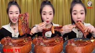 【SubEng  EATING SHOW WOWTV】대창 동파육 새우 족발 중국 먹방 。CHINESE FOOD Xiaoxuan。N03 25122022