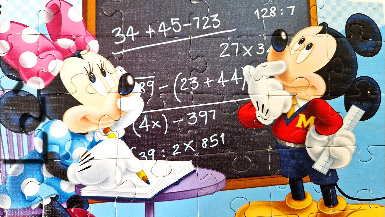 Minnie and Micky Mouse Learn to Count - Puzzle for Toddlers - YouTube