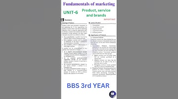 Fundamentals of Marketing unit-6  summary // BBS 3rd year marketing #marketing #bbs #bbs3rdyear