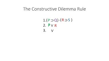 The Constructive Dilemma Rule Version 1
