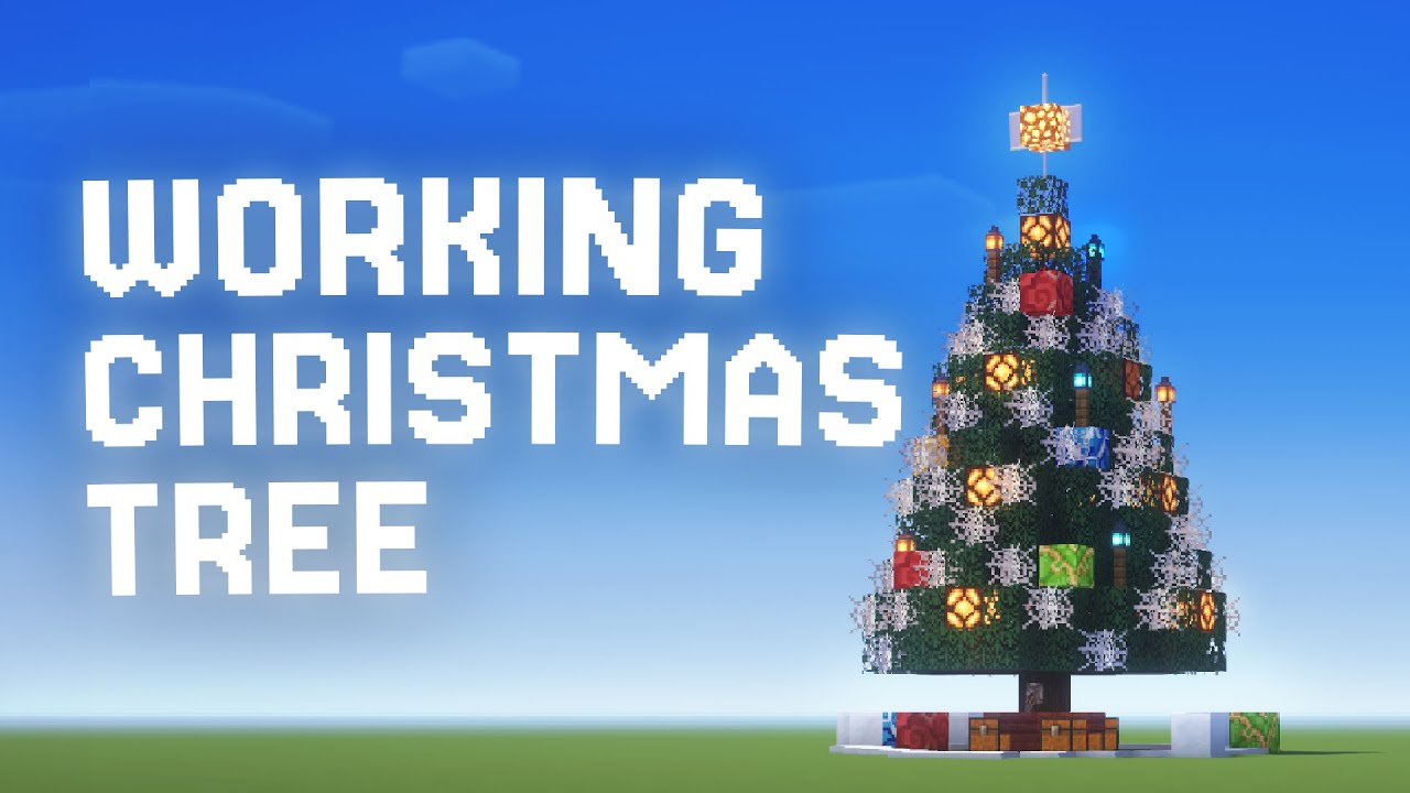 How to Build Working Christmas Tree - Minecraft Tutorial - YouTube