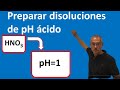 Cómo preparar disoluciones de HNO3 de pH determinado