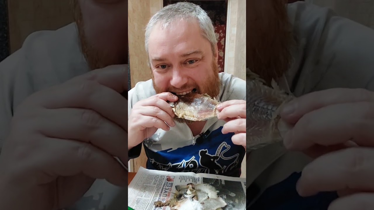 Вяленая густера, жареный пузырь. Еда на камеру, мукбанг.