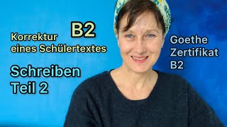 B2 Goethe | Textkorrektur | Schreiben Teil 2 | Arbeit im Café | Deutsch lernen