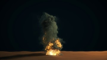 The first explosion test in Houdini + REdShift.