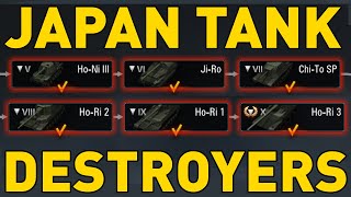 JAPANESE TANK DESTROYER TECH TREE  World of Tanks
