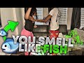 I TOLD MY GIRLFRIEND SHE SMELLS LIKE FISH PRANK!!! ( SHE GETS SO MAD )