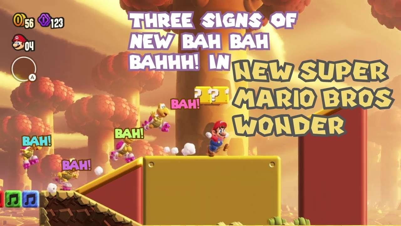 Three Signs New Super Mario Bros Wonder has BAH BAH! #koopatroopa # ...