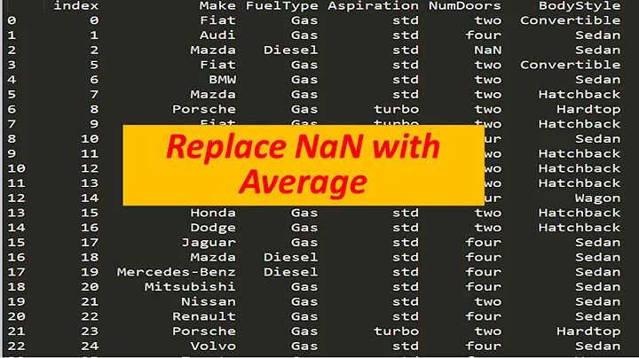 07 Replace nan with Average