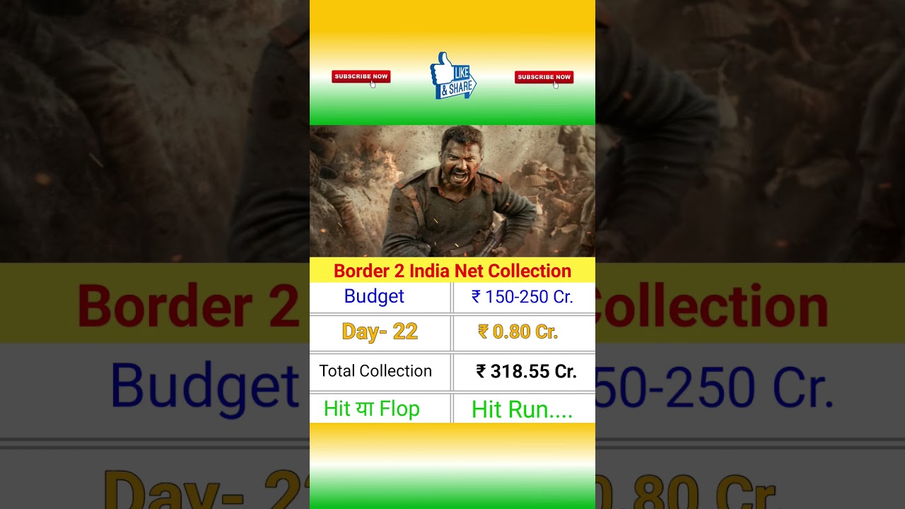Border 2 India Net Collection Day- 22 | 