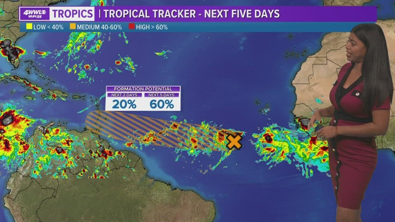 A medium chance of tropical development in the Atlantic - YouTube