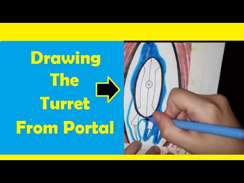 PORTAL FANART - DRAWING the TURRET TRADITIONALLY