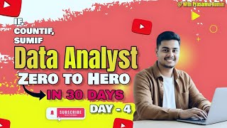 #day4 | Excel Conditional Functions📊| IF • COUNTIF • SUMIF | Data Analyst Learning Series📈| #data