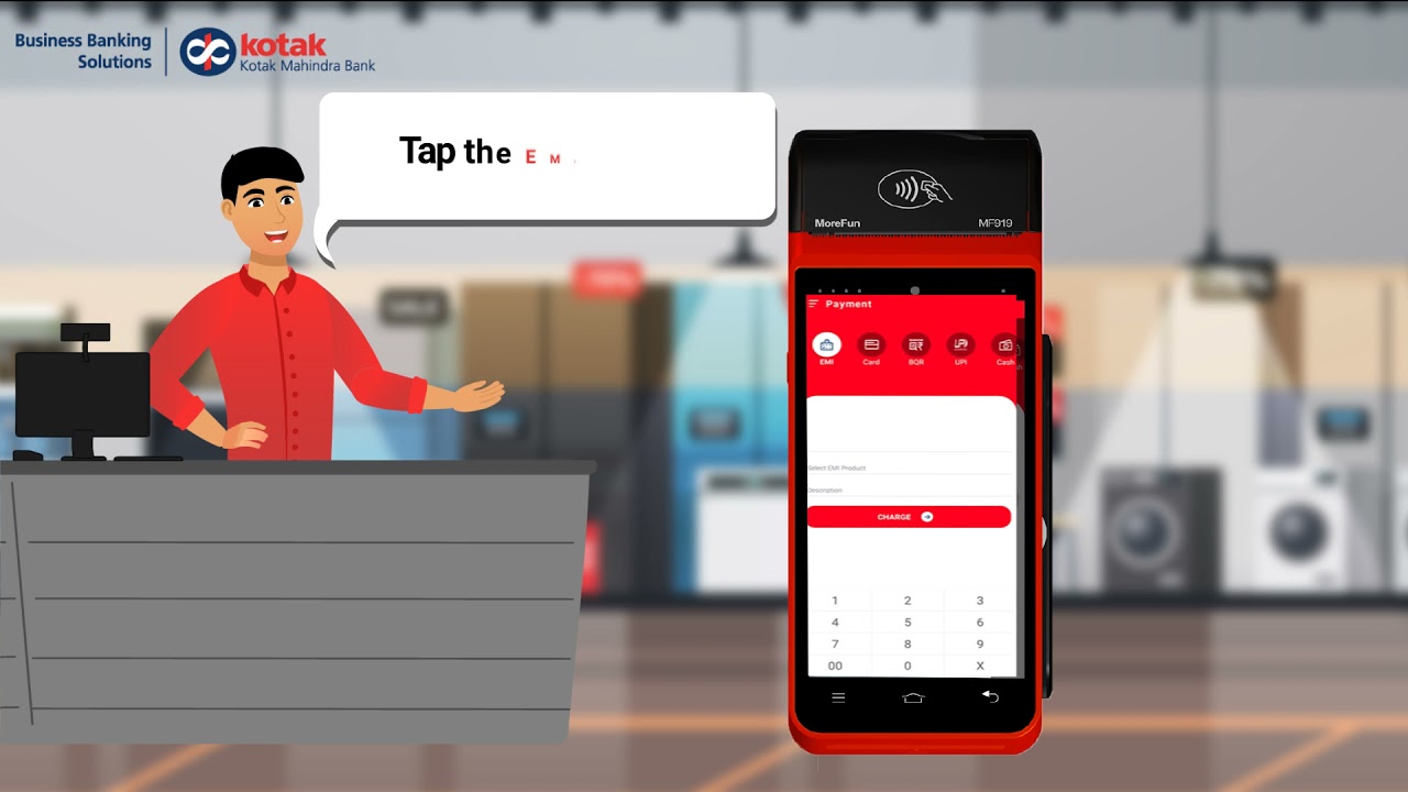 Steps to avail the EMI option on your Kotak POS machine YouTube