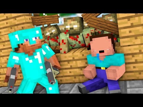 Monster School : ZOMBIE APOCALYPSE NOOB vs PRO CHALLENGE - Minecraft Animation