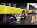 Bus crashes after passenger attacks driver with umbrella