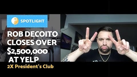 Top Yelp Account Executive closes over $2.4M Net New Rev | 2X President