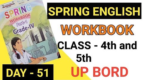 UP Board Class - 4th & 5th || Spring Workbook || Part - 1 || Revision, day - 51